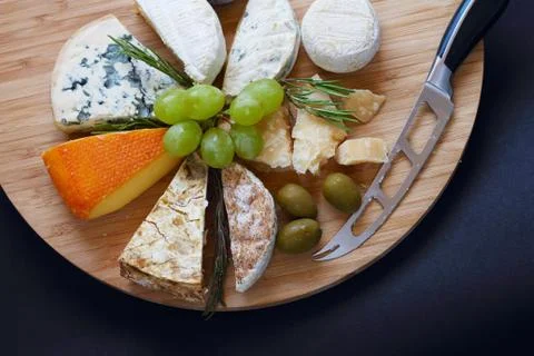 Various types of cheese Stock Photos