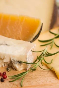Various types of cheese Stock Photos