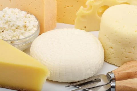 Various types of cheese Stock-Fotos