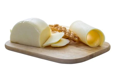 Various types of cheese  on a white background Stock Photos