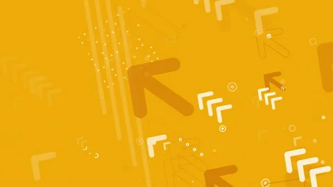Various types of direction arrows on a yellow background. Stock Footage 247701210