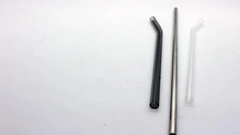 Various types of drinking straws Stock Photos