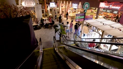 Various types of food and drinks selling in SOOKSIAM in Iconsiam shopping mall Stock Footage 301537809