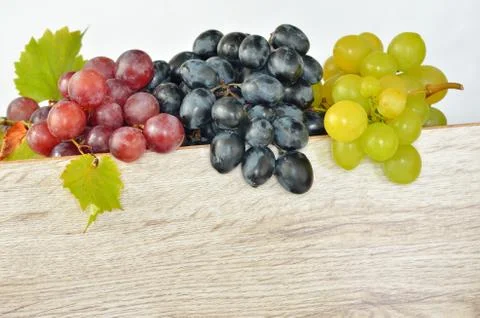 Various types of grapes Stock Photos