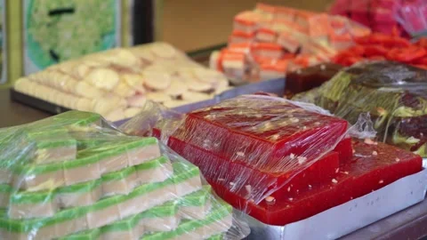 Various types of Indian snacks selling at the street stall. 動画素材 271366687