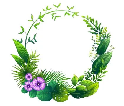 Various types of leaf shapes. Stock Illustration