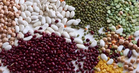 Various types of legumes.   Stock Footage 108115876