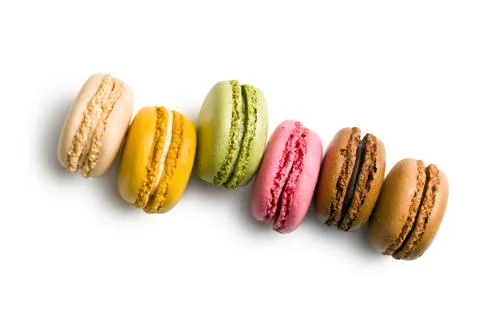Various types of macaroons Stock Photos