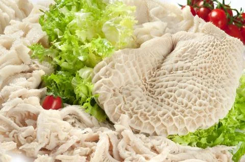 Various types of meat, the name is tripe Stock Photos