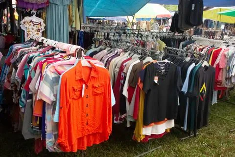 Various types of merchandise on display Foto stock