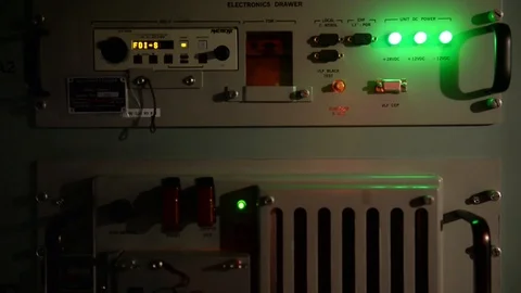 Various types of missile units in missile launch control center - 2017 Stock Footage 88048573