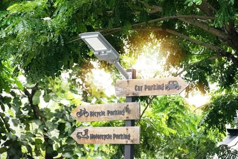 Various types of parking signs Stock Photos