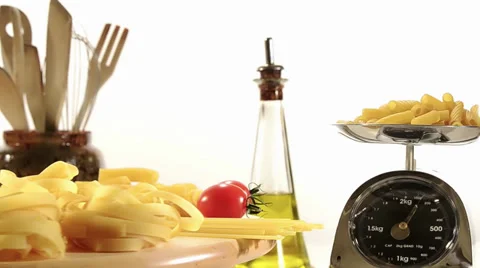 Various types of pasta Video stock 31333848