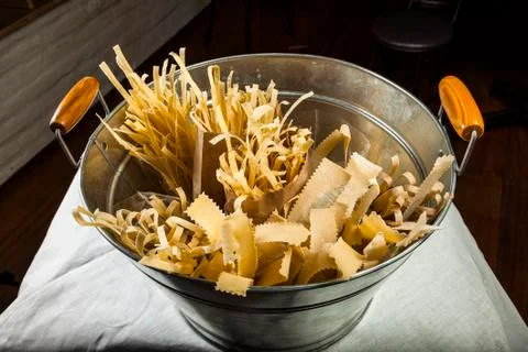 Various types of pasta Stock Photos