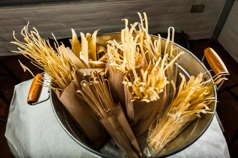 Various types of pasta Stock Photos