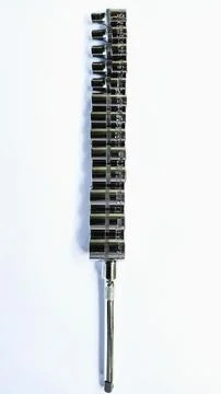 Various types of screwdrivers and bolt openers Stock Photos
