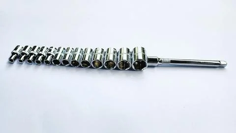 Various types of screwdrivers and bolt openers Stock Photos