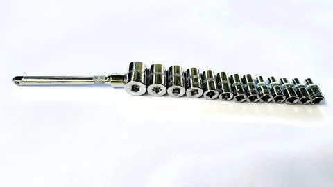 Various types of screwdrivers and bolt openers Stock Photos