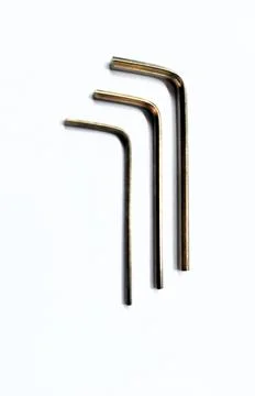 Various types of screwdrivers and bolt openers Foto stock