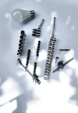 Various types of screwdrivers and bolt openers Stock Photos