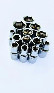 Various types of screwdrivers and bolt openers Stock Photos