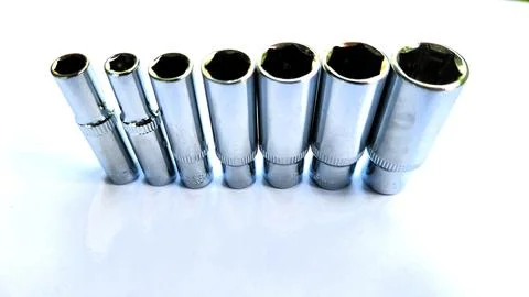 Various types of screwdrivers and bolt openers Stock Photos