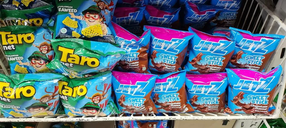 Various types of snacks Stock Photos