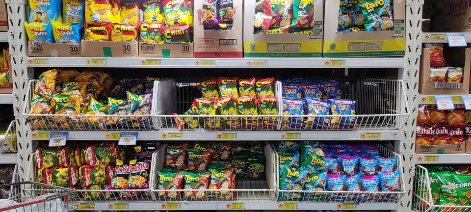 Various types of snacks Stock Photos