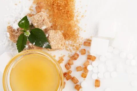 Various types of sugar concept Stock Photos