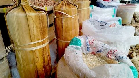 Various types of sugar for making dishes Foto stock