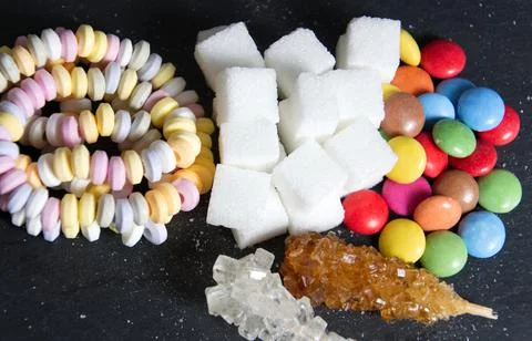 Various types of sugar Foto stock