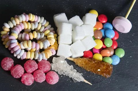 Various types of sugar Stock Photos