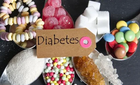 Various types of sugar Stock Photos