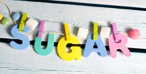 Various types of sugar Stock Photos