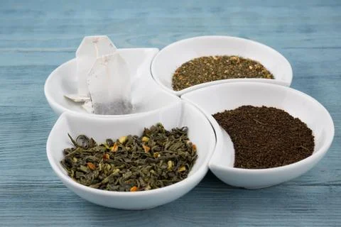 Various types of tea Stock Photos
