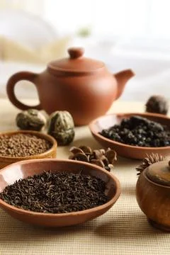 Various types of tea Foto stock