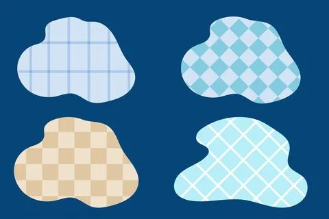 Various types of wall tiles for the bathroom. Vector illustration Stock Illustration