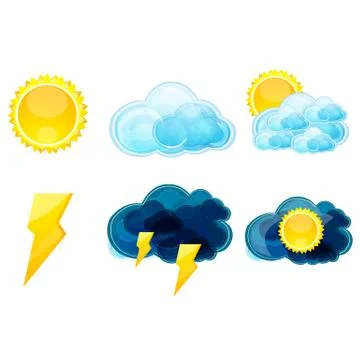 Various types of weather Stock Illustration