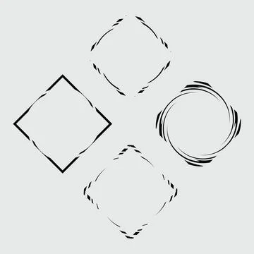Various unique border simple flat vector design Stock Illustration