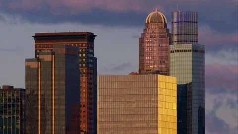 Various uniquely designed New York City skyscrapers. Stock Footage 78810380