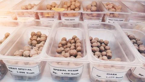 Various variants of meatballs Stock Photos