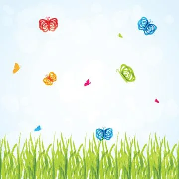 Various vector butterflies on  background Stock-Illustration