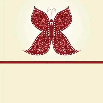 Various vector butterflies on background Stock Illustration