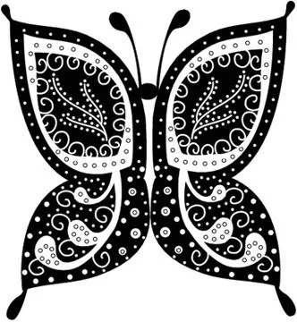 Various vector butterflies on background Stock-Illustration