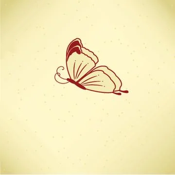 Various vector butterflies on background Stock-Illustration