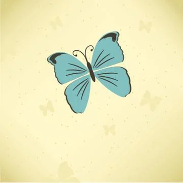 Various vector butterflies on background Stock-Illustration