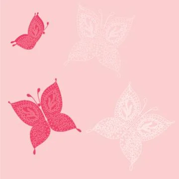 Various vector butterflies on background Stock-Illustration