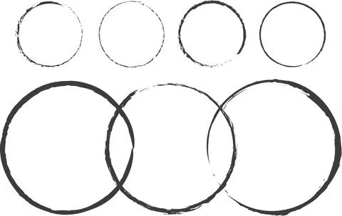 Various vector circles on a white background Stock Illustration