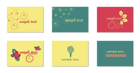 Various vector templates of sample text Illustrazione stock
