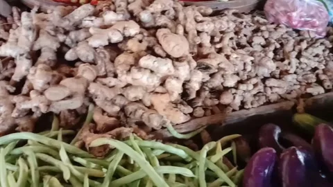 Various vegetables and spices Stock Footage 283894603